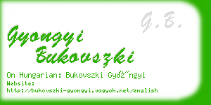 gyongyi bukovszki business card